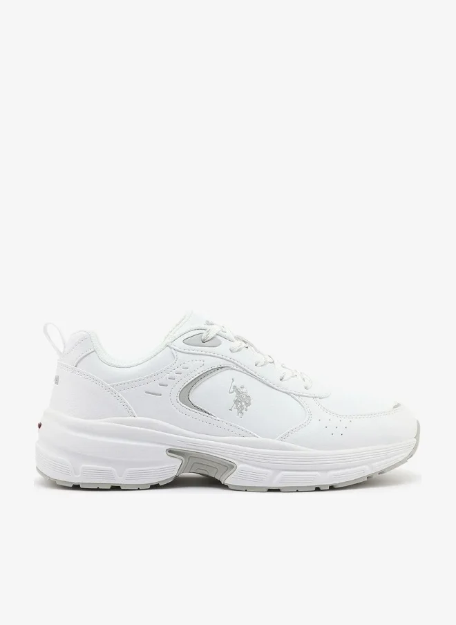 يو اس بولو اسن U.S. Polo Assn. Women’s White ROX GLB 6FX Chunky Sneakers – Stylish Everyday Platform Shoes for Women