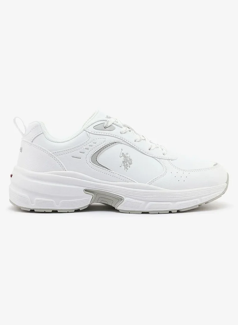 يو اس بولو اسن U.S. Polo Assn. Women’s White ROX GLB 6FX Chunky Sneakers – Stylish Everyday Platform Shoes for Women