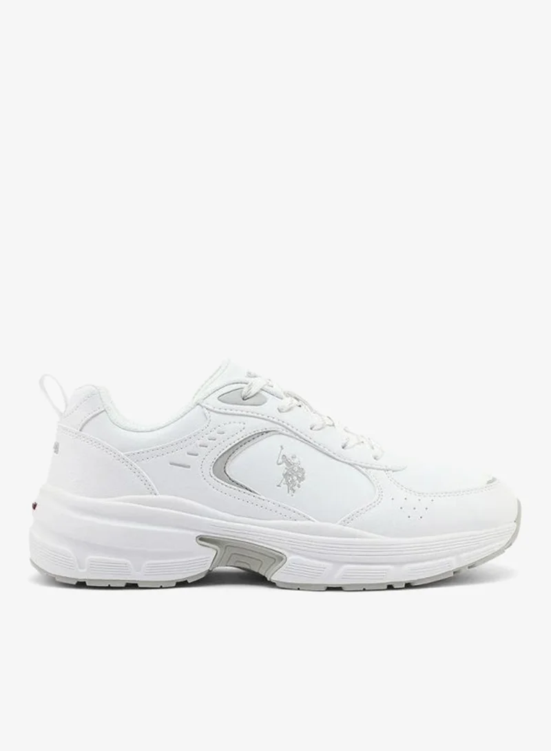 يو اس بولو اسن U.S. Polo Assn. Women’s White ROX GLB 6FX Chunky Sneakers – Stylish Everyday Platform Shoes for Women