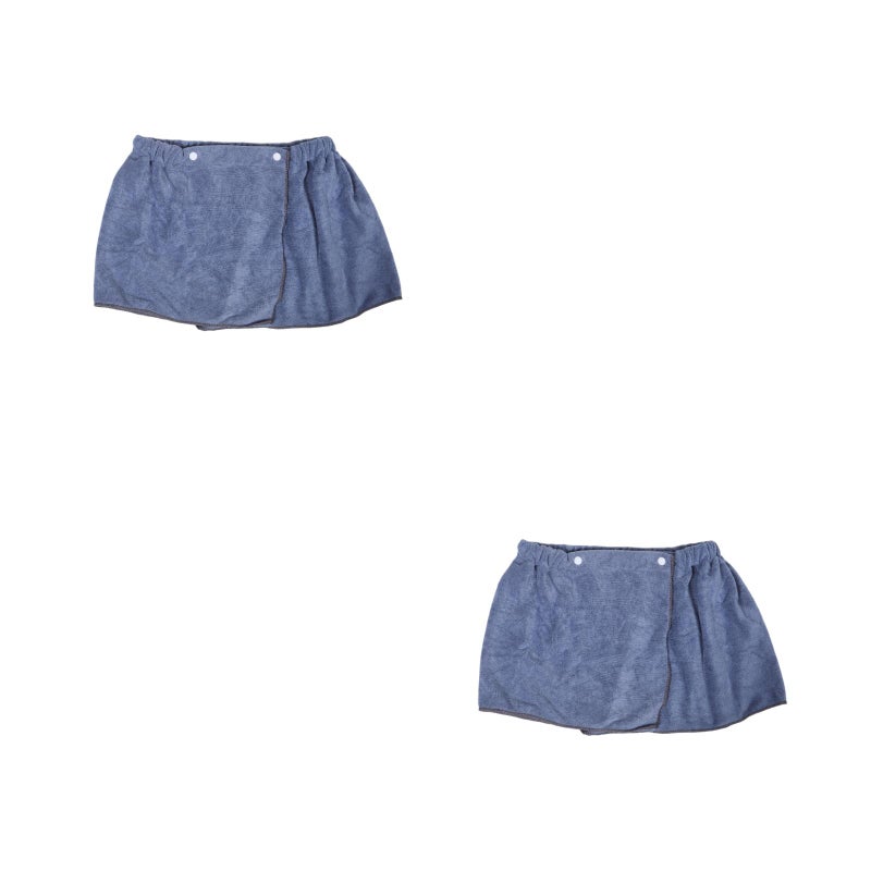 2pcs Men Wearable Bath Towel: Quick Dry Coral Fleece Shower Wrap Skirt - Absorbent Men'S Bathrobe For Beach Gym Spa Bathing Travel - Image 5