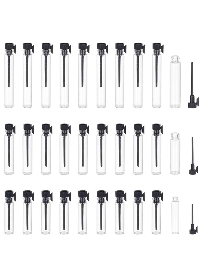 150 perfume sample bottles, leak-proof, 1ml, 2ml, 3ml mini empty perfume bottles, glass bottles with caps, suitable for essential oils, aromatherapy, body oils (white). - Image 1