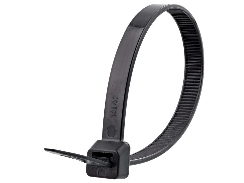 SECURE CABLETIES Secure 8 Inch UV Black 120 lb Heavy Duty Nylon Cable Tie - 100 Pack - Image 1