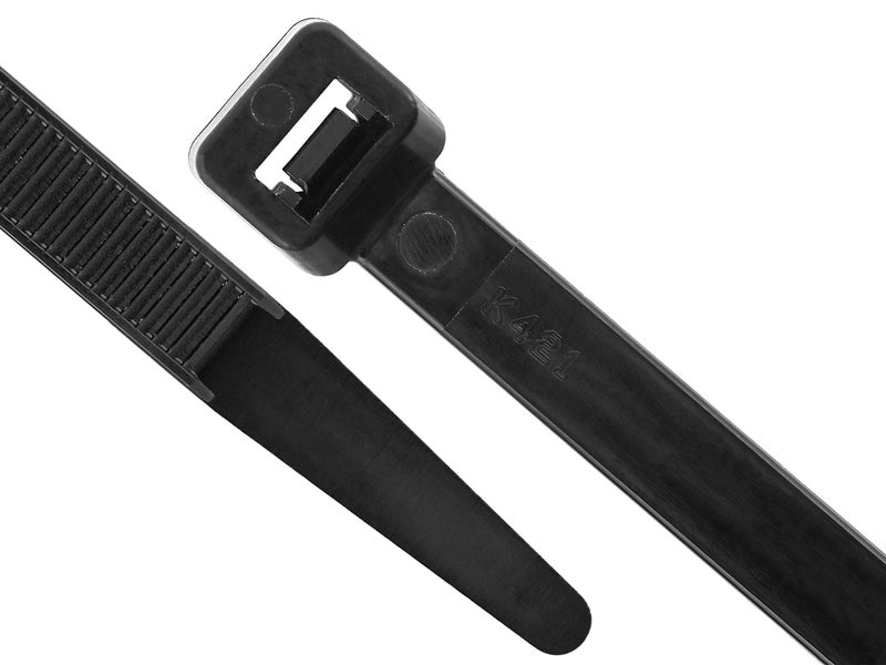 SECURE CABLETIES Secure 8 Inch UV Black 120 lb Heavy Duty Nylon Cable Tie - 100 Pack - Image 2