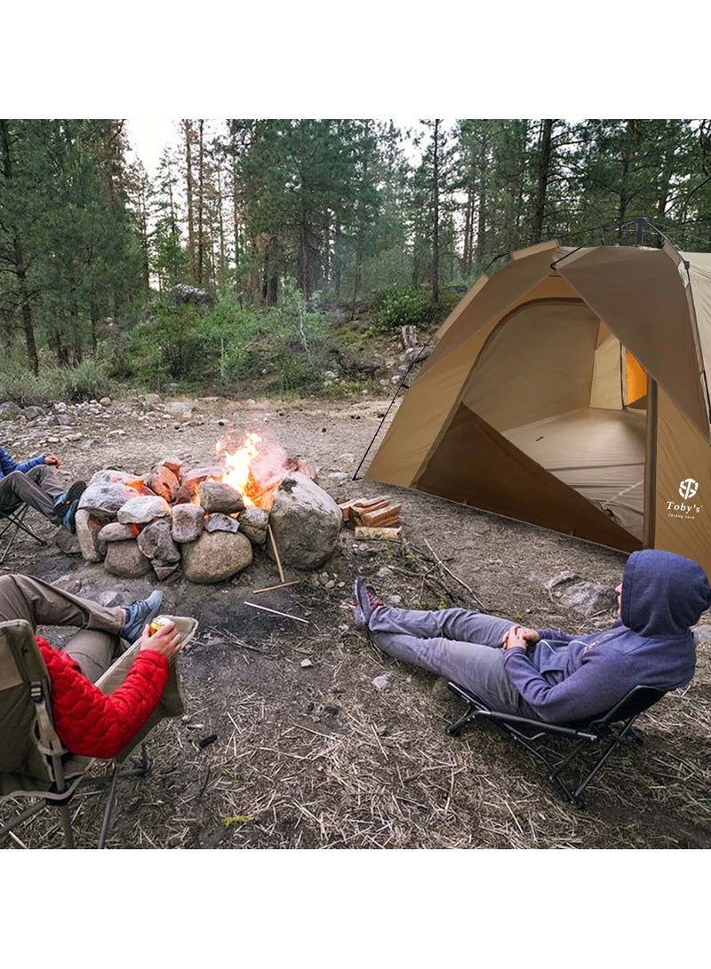 توبيز خيمة توبيز أوتوماتيكية لـ 4 أشخاص – خيمة تخييم قابلة للطي مقاومة للماء والرياح والشمس مع 3 نوافذ للتهوية - Image 4