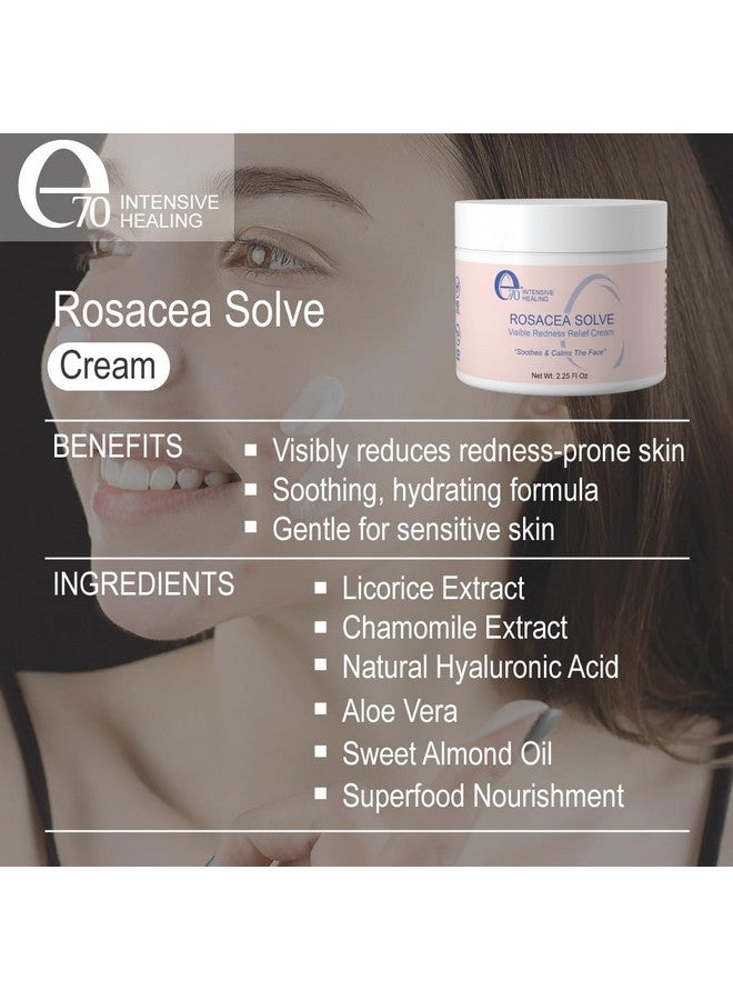 E70 Rosacea Solve Set - Rosacea Treatment Will Visibly Reduce Redness, Dermatitis, And Irritation - For All Skin Types - Includes Anti-Redness Face Cream, Facial Serum And Moisturizing Face Wash - Image 3