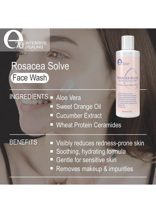 E70 Rosacea Solve Set - Rosacea Treatment Will Visibly Reduce Redness, Dermatitis, And Irritation - For All Skin Types - Includes Anti-Redness Face Cream, Facial Serum And Moisturizing Face Wash - Image 2