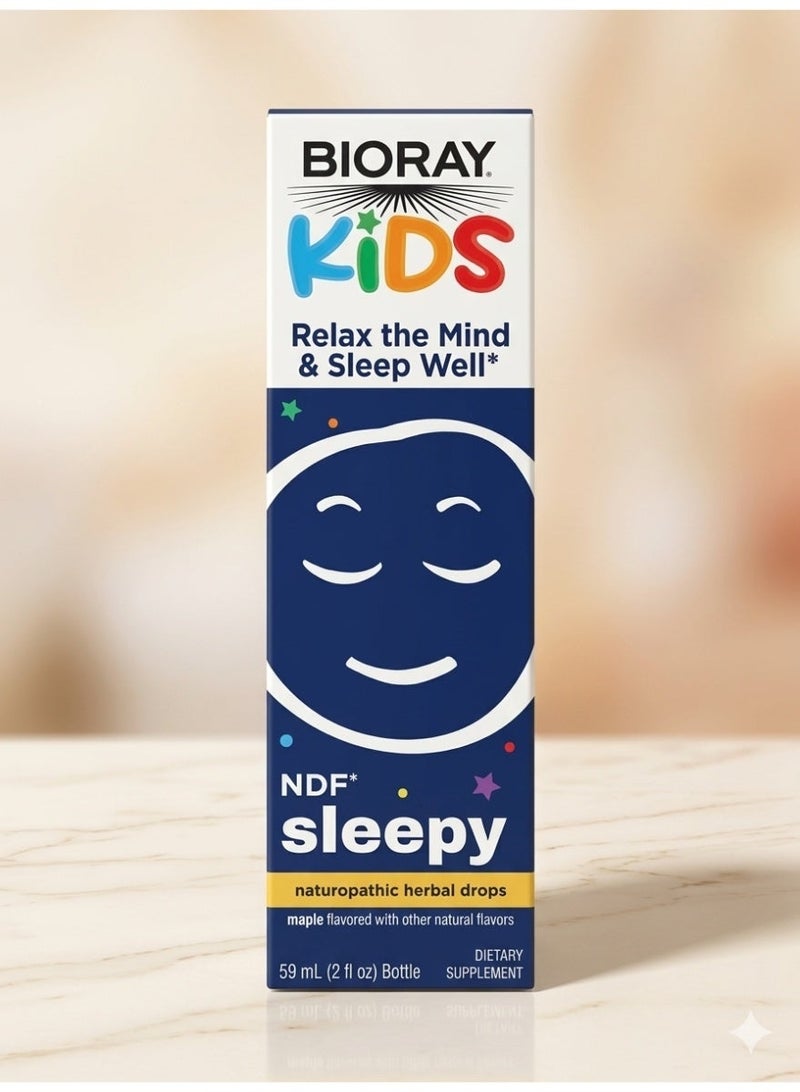 BIORAY Kids, NDF® Sleepy, Maple, Alcohol Free, 2 fl oz (59 ml) - Image 1