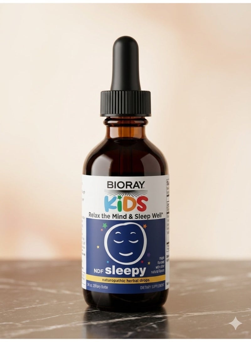 BIORAY Kids, NDF® Sleepy, Maple, Alcohol Free, 2 fl oz (59 ml) - Image 2