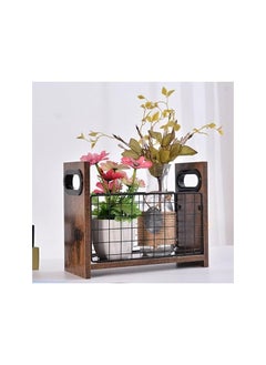 The Bros Magazine Holder, Magazine Rack for Desktop and Home Office, Farmhouse File Storage Basket for Letters, Magazines, Books, Newspapers  - Image 3