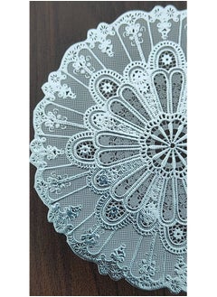 Generic 24-Piece Plastic Doilies Paper silver 15cm  - Image 2