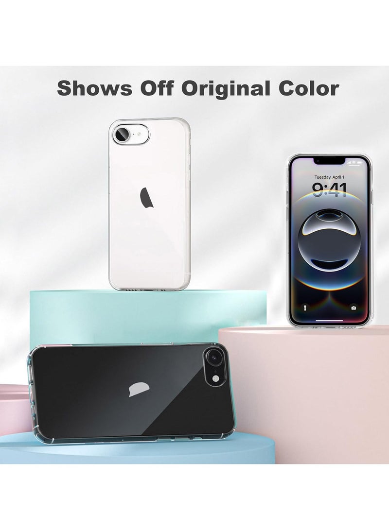 Case for iPhone 16E Clear Soft Flexible TPU Shockproof Transparent flexible Back Cover Case designed for iPhone 16E - Image 5