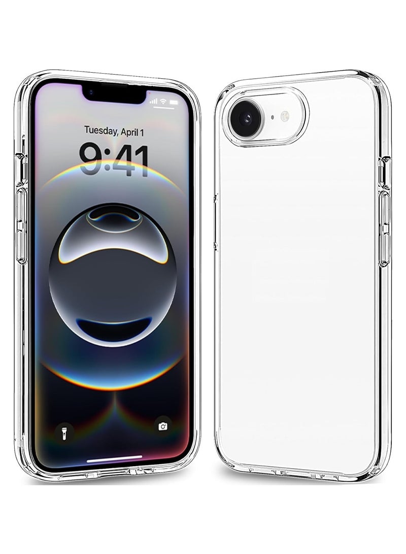 Case for iPhone 16E Clear Soft Flexible TPU Shockproof Transparent flexible Back Cover Case designed for iPhone 16E - Image 1