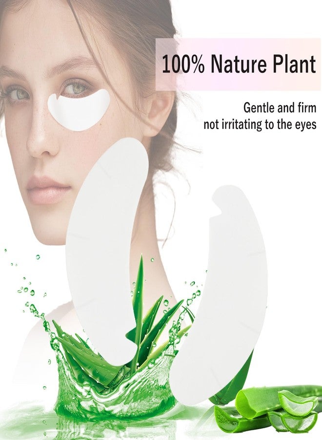 myaokue-up 102 pcs Natural Hydrogel Eye Gel Pads V- Shape Collagen and Aloe Vera Patches for Under Eyes Premium Eye Mask Beauty Tool Kit (Silver) - Image 2