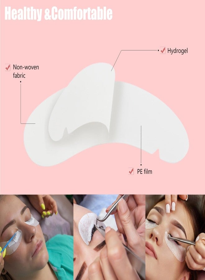 myaokue-up 102 pcs Natural Hydrogel Eye Gel Pads V- Shape Collagen and Aloe Vera Patches for Under Eyes Premium Eye Mask Beauty Tool Kit (Silver) - Image 5