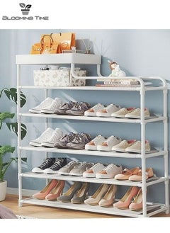 6-Layer Shoe Rack With Storage Rack Shoe Rack Easy To Install White