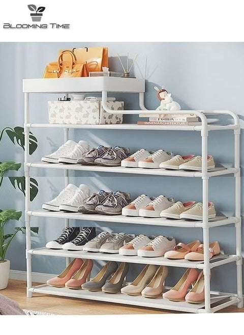6-Layer Shoe Rack With Storage Rack Shoe Rack Easy To Install White