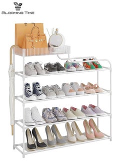 BLOOMING TIME 6-Layer Shoe Rack With Storage Rack Shoe Rack Easy To Install White  - Image 4