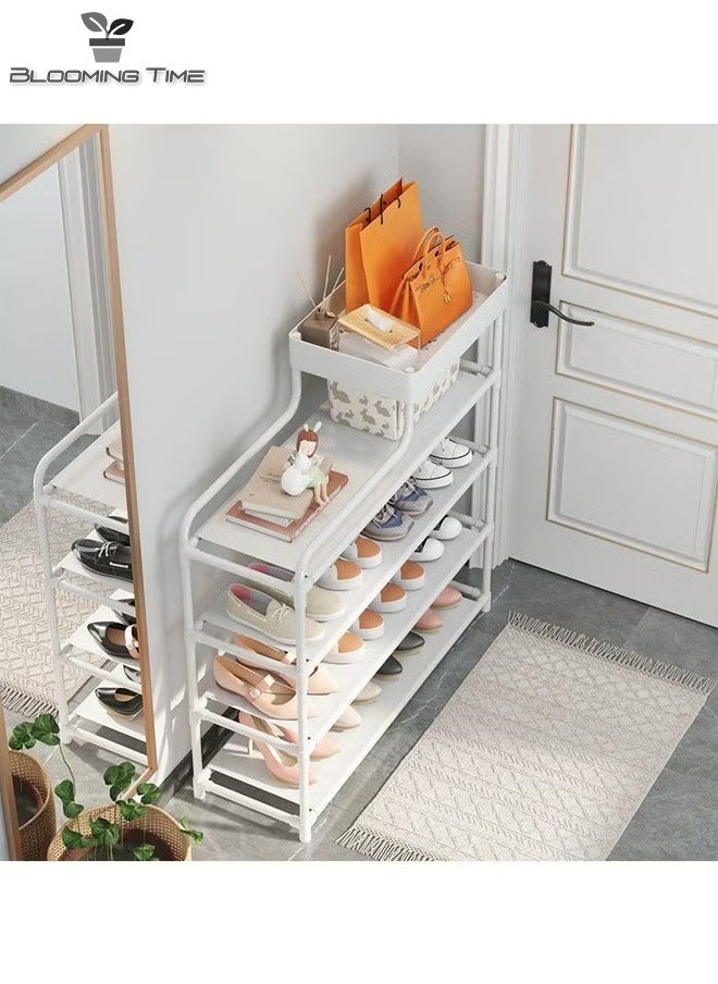 BLOOMING TIME - 6-Layer Shoe Rack With Storage Rack Shoe Rack Easy To Install White - Image 1