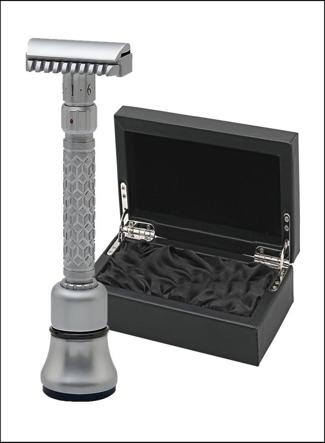 Pearl Flexi Open Comb Adjustable Safety Razor - Made of 100% Brass Metal | Adjustable from 1 to 6 | Men's Shaving Razor for Fathers Day Gift - Image 1