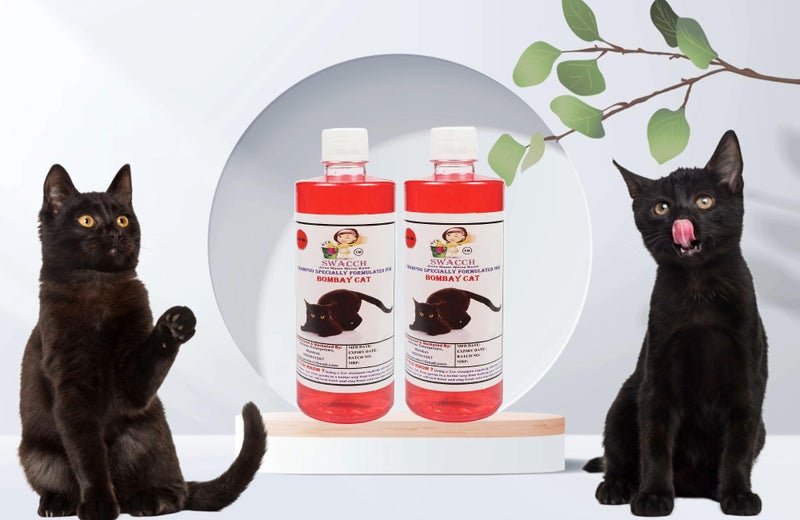 SWACCH Shampoo Specially FORMULATED for Bombay CAT (500ML) (Pack of 2) Strawberry - Image 1