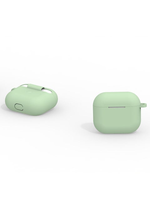Applicable To Apple Airpods 3 Protective Case Airpods3 Case Earphone Silicone Protective Case-Color:2260C Tea Green-Applicable Model:2021 Apple Airpods 3