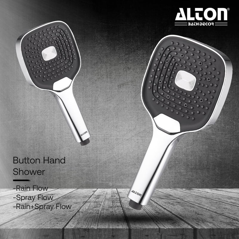 ALTON SHR22385 ABS3Function 5INCH Hand Shower With SS304 Grade 15 Mtr Flexible Hose Wall Hook Silver - Image 4