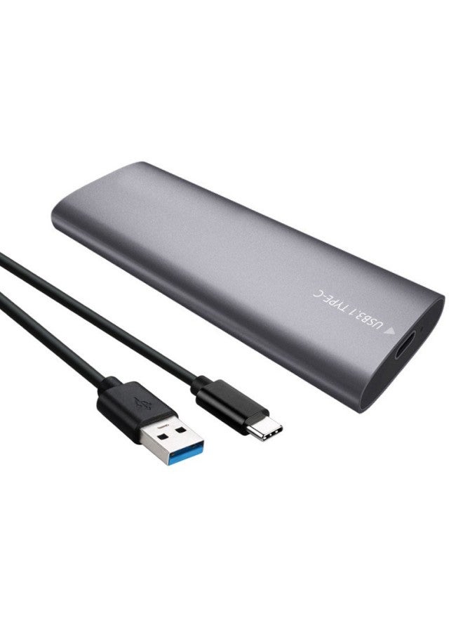 Aluminum Alloy Enclosure M.2 Solid State Hard Disk Box NGFF/NVME Protocol TypeC Mobile Box-Color:NVME/NGFF Dual Gray  - Image 3