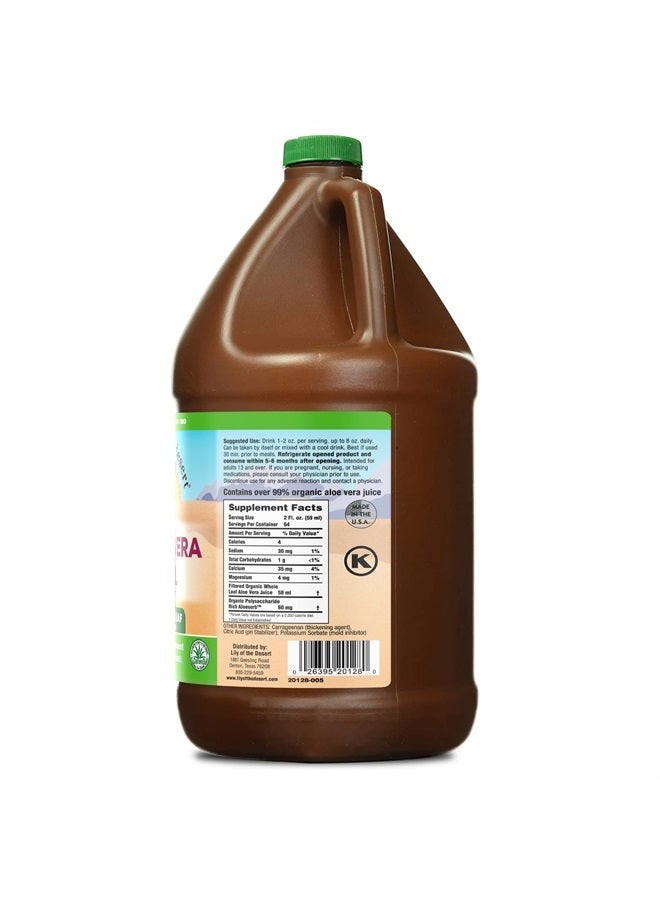 Lily Of the Desert Lily of the Desert Aloe Vera Gel, Preservative Free - Whole Leaf Filtered Thicker Consistency Aloe Vera Drink with Natural Vitamins, Digestive Enzymes for Gut Health, Wellness, Glowing Skin, 128 Fl Oz  - Image 2
