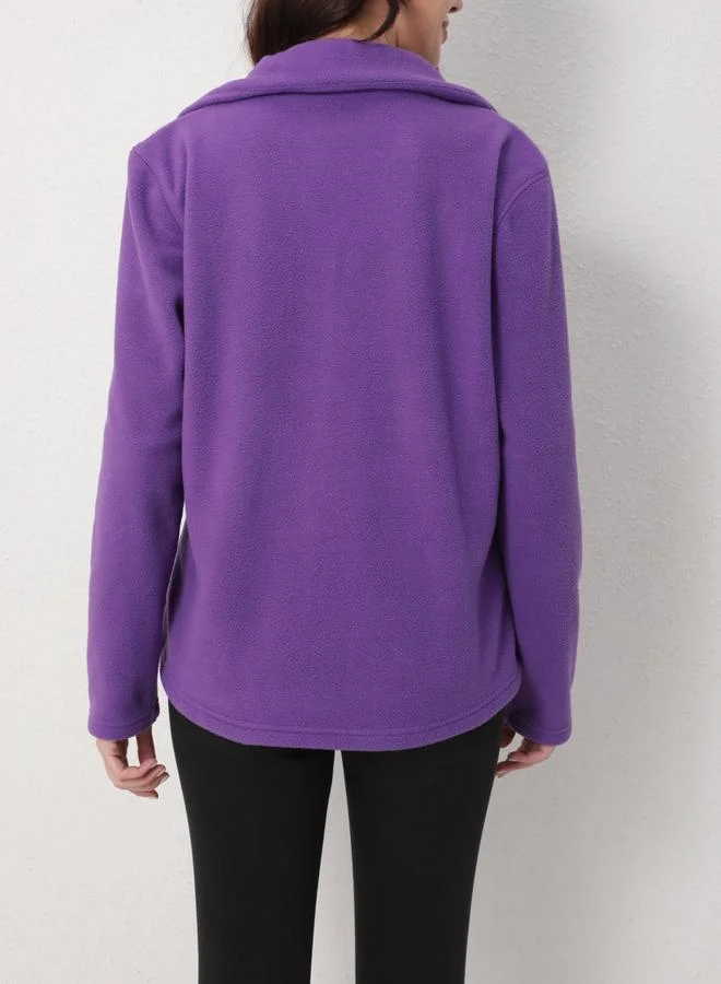 تايك تو جاكيت فليس بياقة عالية