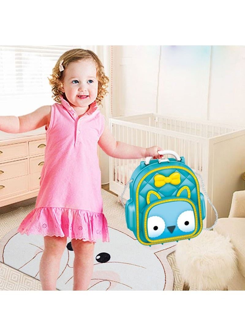 Swift 24 Pcs Kitchen Set 2 in 1 for School Packing Bag Cooking Play Toys Kitchen Chef Set Toy Accessories Including, and Easy to Store, with Fun Game for Girls and Boys Blue  - Image 5