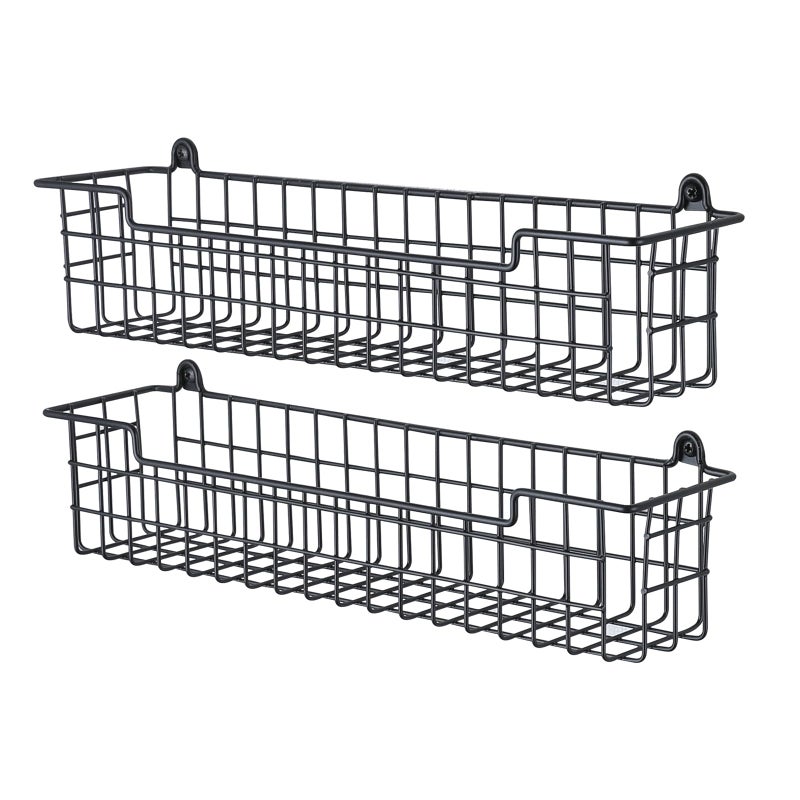 GUUKAR Spice Rack Organizer Wall Mount Spice Organization Storage Shelf for Cabinet Door 2 Packs Wall Spice Rack Saving Space for Kitchen Black