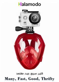 Ultralight Anti Fog and Anti Leak Diving Full Face Mask With Snorkel with Safe Breathing Dry Top System 3.9inch