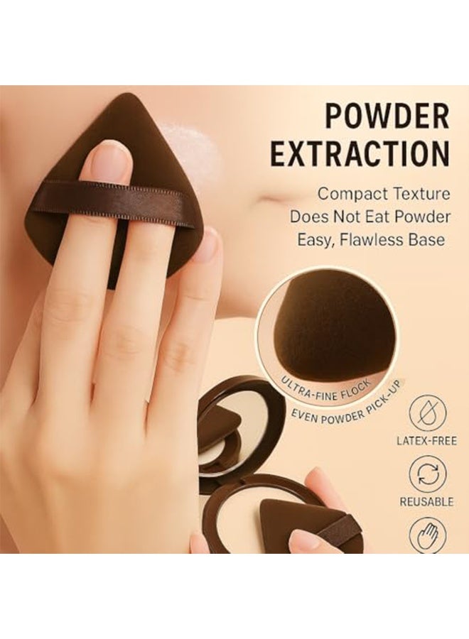 مجموعة إسفنجات مكياج من 15 قطعة - إسفنجات تجميل ناعمة متعددة الأشكال للسوائل والمساحيق، للاستخدام الرطب والجاف، تغطية تدوم طويلاً مع شريط هدايا (بني) - view 4