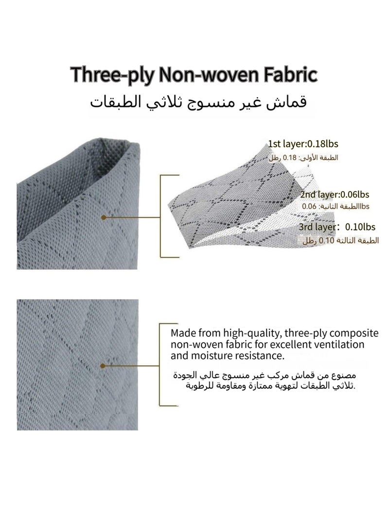 8 Pack Large Storage Bags, Heavy-Duty Foldable Organizers with Handles, Thick Dustproof Fabric for Clothes, Blankets, Comforters & Bedding