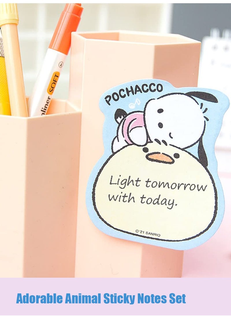 Excefore Adorable Animal Sticky Notes Set - 6 Packs of Fun and Functional Self-Stick Memo Pads for Office, School, and Home  - Image 4