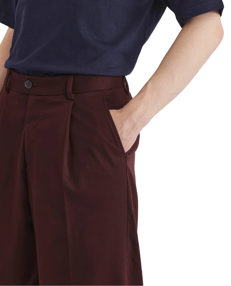 Rare Rabbit Men's Korean Relaxed Fit Plain Trouser