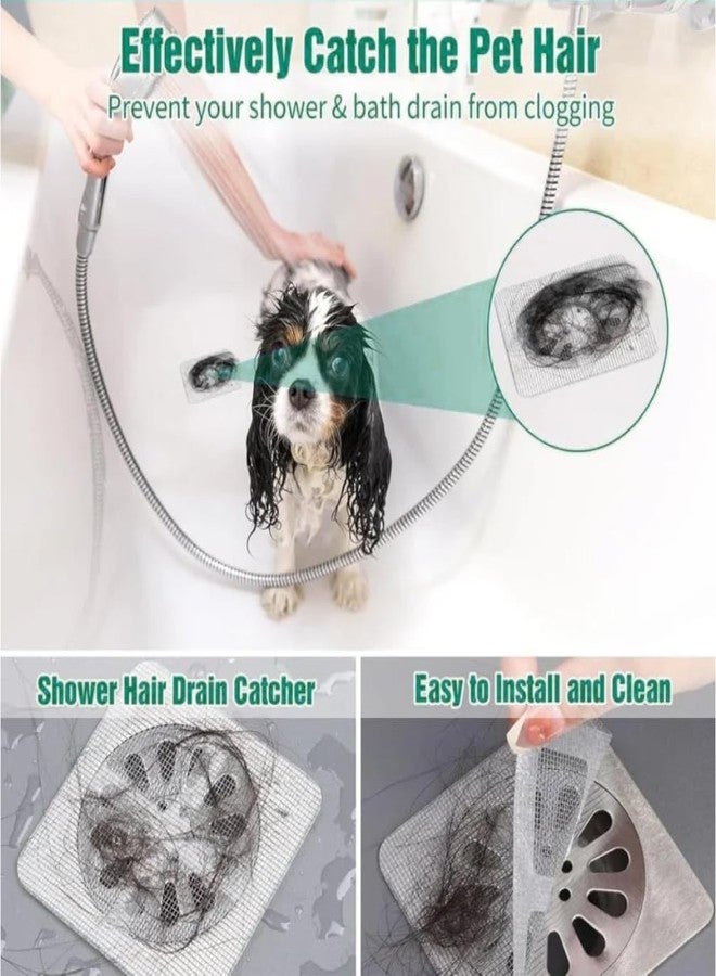 MagicMonk (10Pcs Disposable Shower Cover Hair Catcher Shower Drain Mesh Stickers, Bathroom, Laundry, Bathtub, Kitchen Shower Drain Floor Sink Strainer Filter Meshs (10) - Image 5
