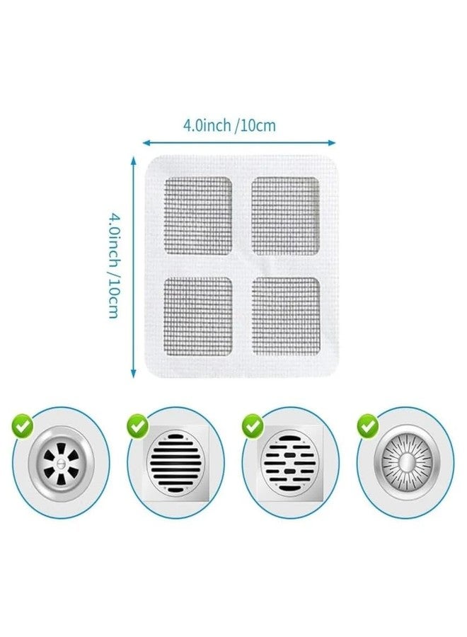MagicMonk (10Pcs Disposable Shower Cover Hair Catcher Shower Drain Mesh Stickers, Bathroom, Laundry, Bathtub, Kitchen Shower Drain Floor Sink Strainer Filter Meshs (10) - Image 2