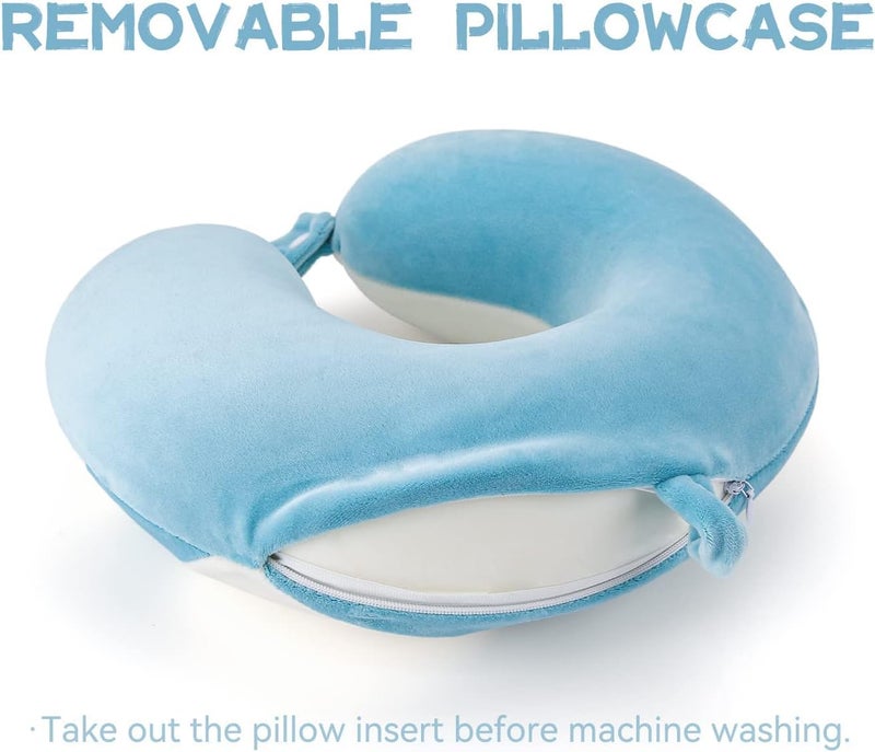 MAKINGTEC Cartoon Penguin Travel Neck Pillow for Kids - 100% Memory Foam, Washable, Neck Support for Airplane and Road Trips - Image 2