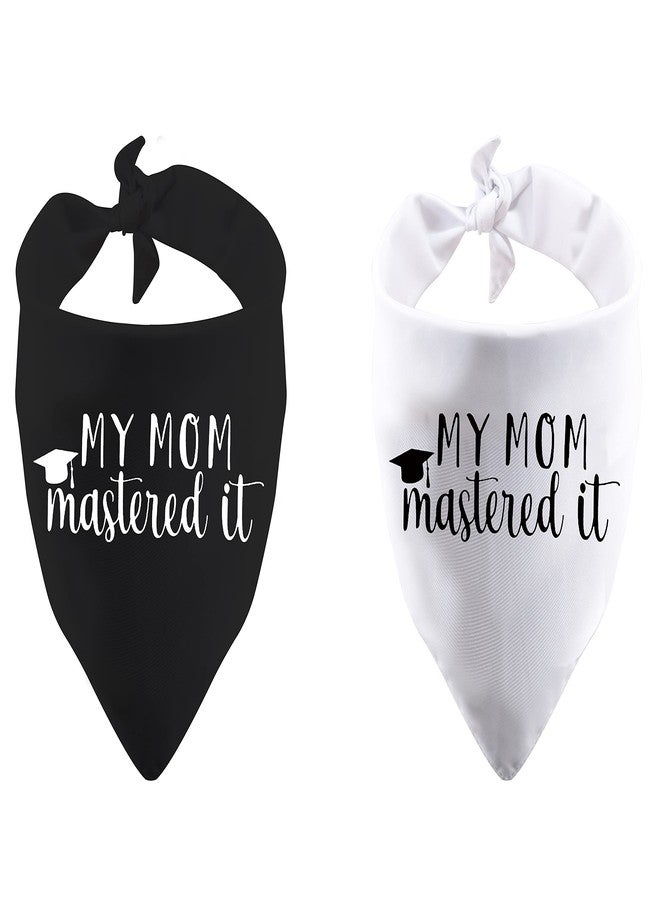 G2TUP 2 Pack My Mom Mastered It Dog Bandana Mom Graduation Announcement Gift (My Mom Mastered It DB) - Image 1