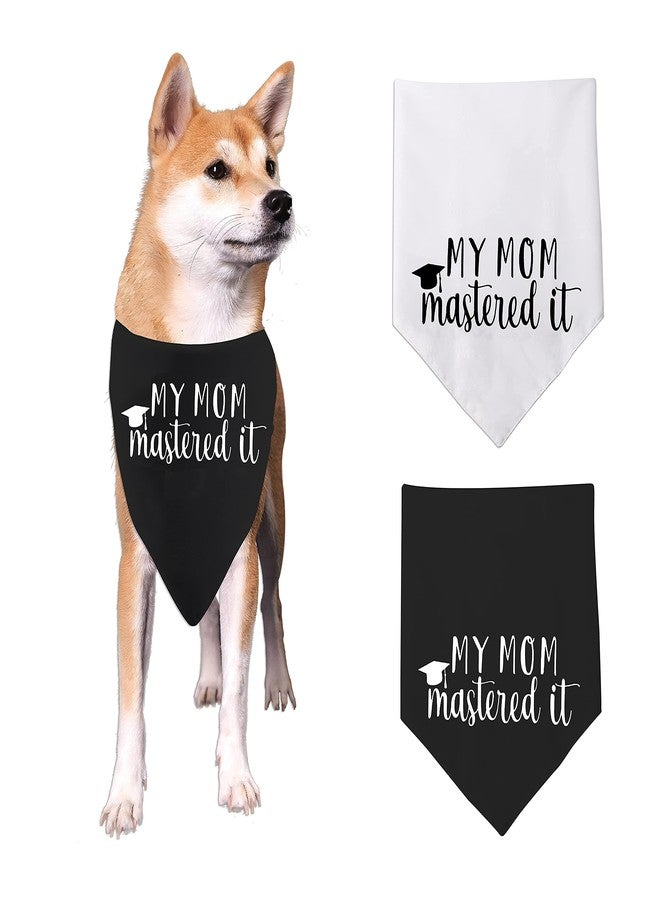 G2TUP 2 Pack My Mom Mastered It Dog Bandana Mom Graduation Announcement Gift (My Mom Mastered It DB) - Image 3