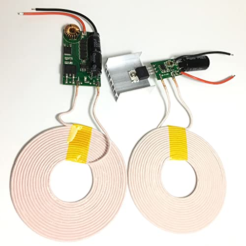Taidacent 12V 3A High Power Long Distance Wireless Inductive Coil Modules Wireless Charging Coil Wireless Transmitter and Reveiver Coil Wireless Charging Power Supply Module - Image 1