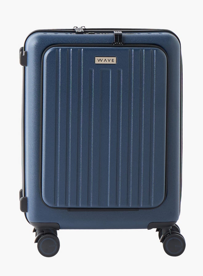 Wave Textured Hardcase Trolley with Retractable Handle - 20 inches Cabin Bag - Image 2
