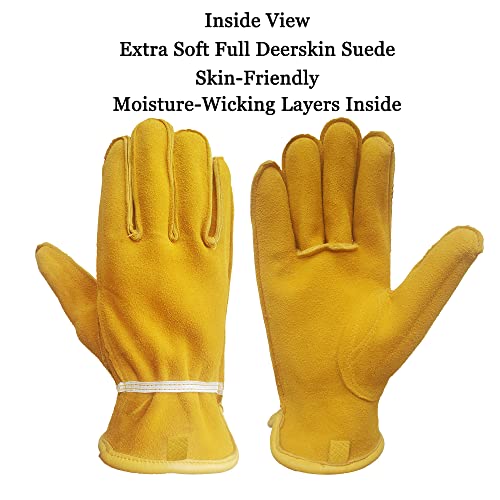 SKYDEER Full Grain Deerskin Leather Gloves – Premium Softness, 3D Ergonomic Fit & All-Day Hand Protection (SD2212/L) - Image 3