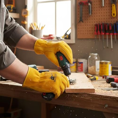 SKYDEER Full Grain Deerskin Leather Gloves – Premium Softness, 3D Ergonomic Fit & All-Day Hand Protection (SD2212/L) - Image 5