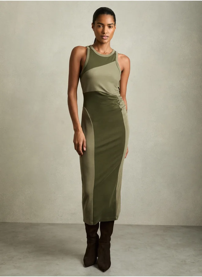 REISS Blocked Jersey Bodycon Dress