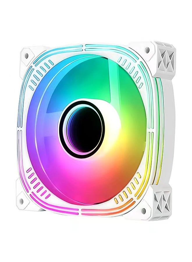 High performanc ARGB CPU Fan with Shock-Absorbing Foot Pads, PWM Intelligent Temperature Control, Energy-Saving and Silent  - Image 1