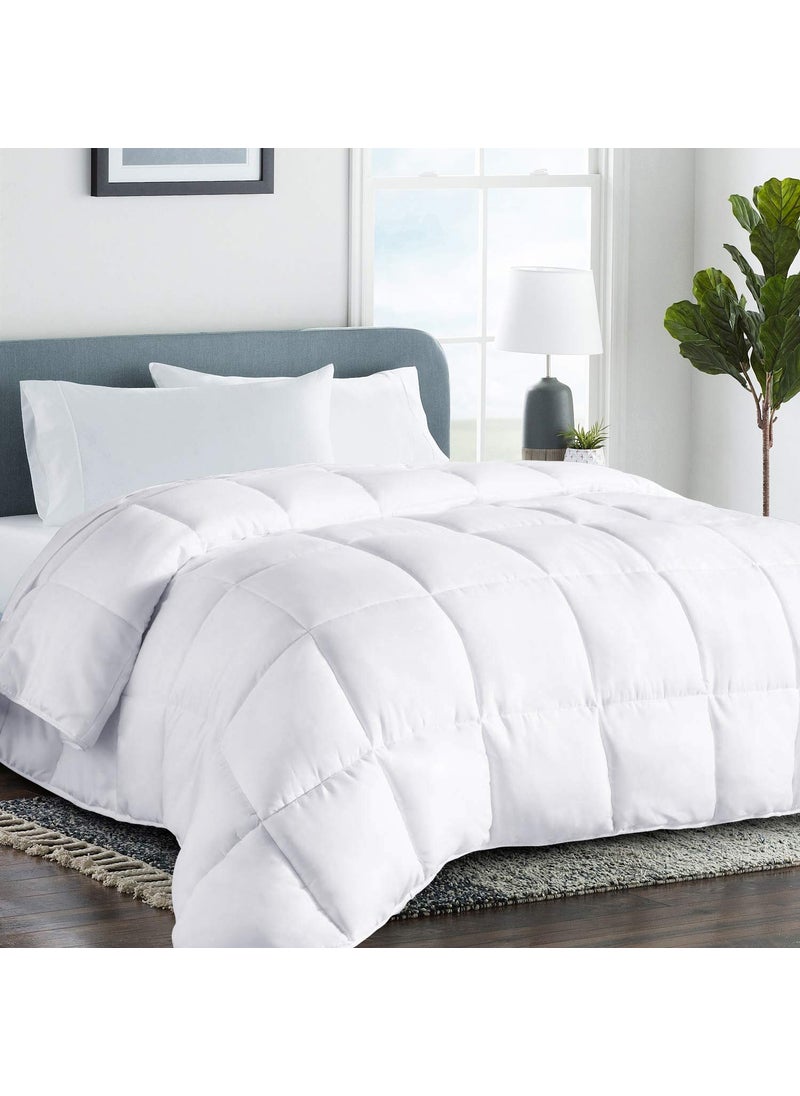 COHOME COHOME California King Cooling Comforter  Down Alternative Duvet Insert with AntiClump Tech  8 Tabs AllSeason Reversible Luxury Hotel Bedding  Gifts for WomenMen White 96x104 