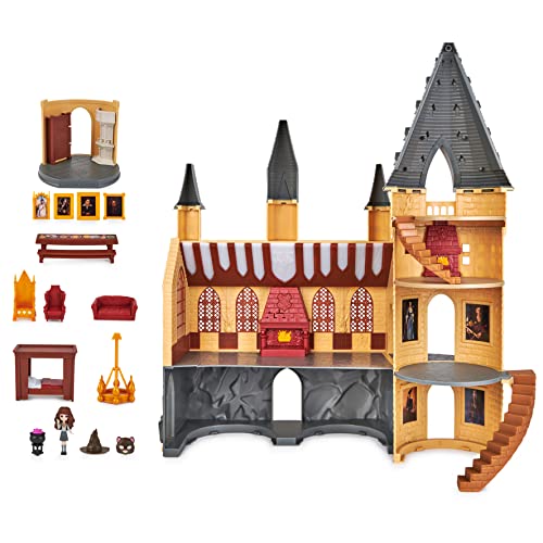 Wizarding World Harry Potter Magical Minis Hogwarts Castle with 12 Accessories Lights Sounds Exclusive Hermione Doll Kids Toys for Ages 5 and up - Image 1