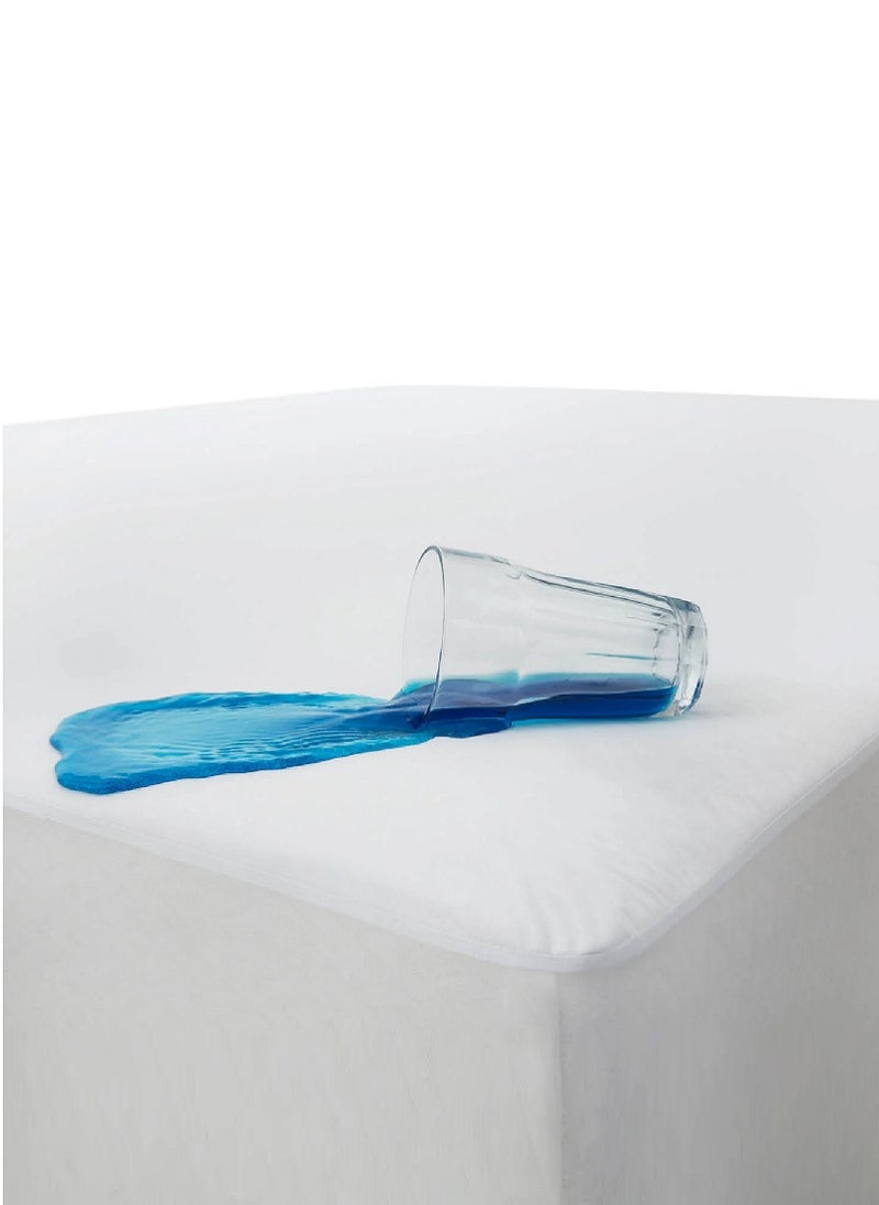 Blueberry Waterproof Terry Towel Mattress Protector Ultra-Soft Mattress Cover 120X200+20cm - Image 2